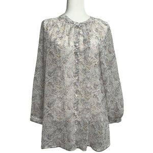 UNIQLO LONG SLEEVE FLORAL BLOUSE